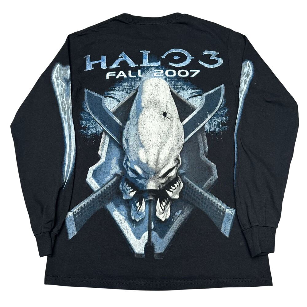 Goat Crew Halo 3 Fall 2007 Long Sleeve T Shirt Men's Small Culture Kings 2 Sided